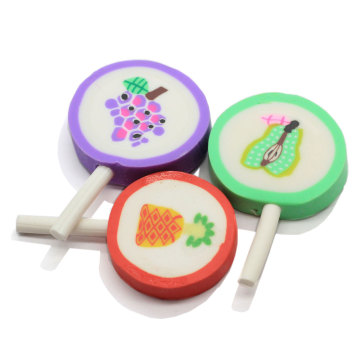 Polímero Clay Lollipop 3D Miniature Food Candy Ornament