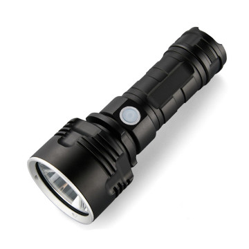 การล่าอลูมิเนียม LED LED LED LED LIGHT: ไฟฉายยุทธวิธีแบบชาร์จไฟ 26650 USB ที่ทรงพลังพร้อม L2 LED