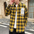 Men's casual plaid shirt