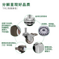 TPE Caster Wheel für Bürostuhl ohne Lärm