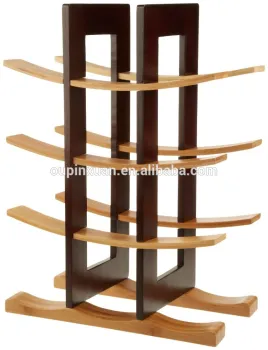 2015 new 12-Bottle Natural Bamboo Wine Rack colorful bamboo wine holder display