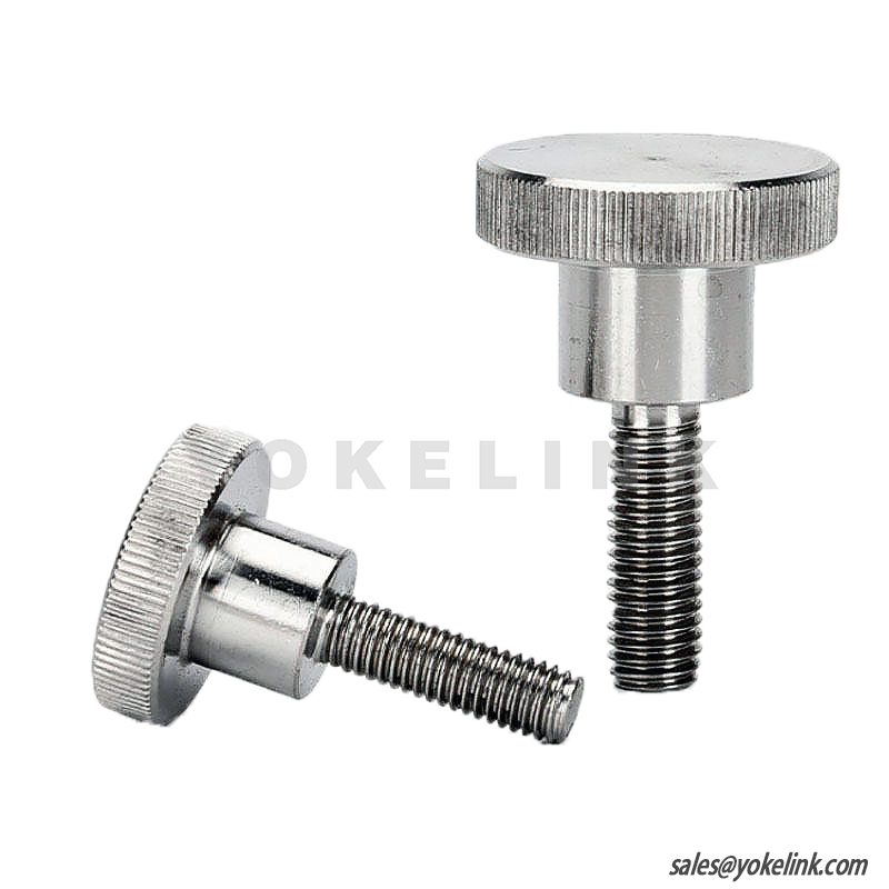 DIN 464 nerezová ocel M5 x 16 mm rýhované šrouby s vysokým palcem