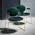 Chaises de salon en velours vintage