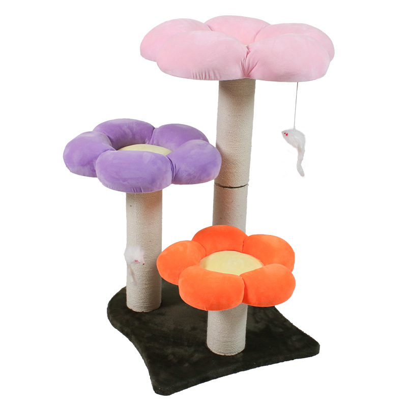 Cat Tree Tower Tall Wood and Sisal