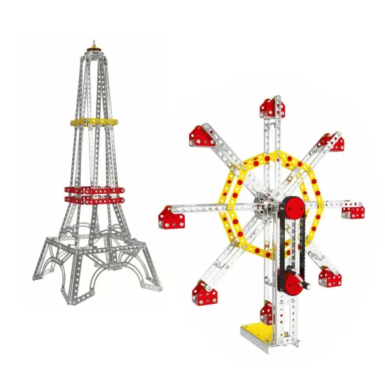 3D DIY Metal Building Block Toys: 431-Piece Ferris Wheel & Tower Crane Intelligence Model Set for Children