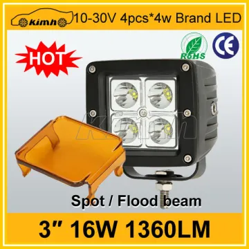 Diecast aluminum housing 3inch 16W square led work light