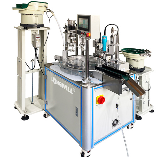 Máquina automática de enchimento e capeamento de cartucho CBD