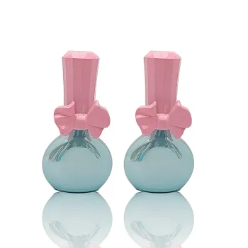10ml Clear Nail Bottle flat square With Cap