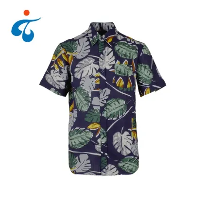 Wholesale Custom Short Sleeve Floral Hawaiian Shirts for Men