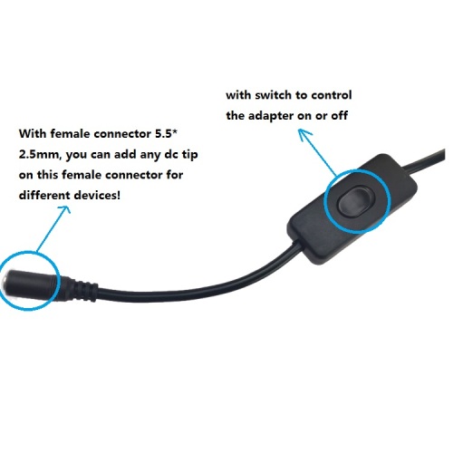 Adaptador de corriente CA / CC de 24 V 5 A con interruptor