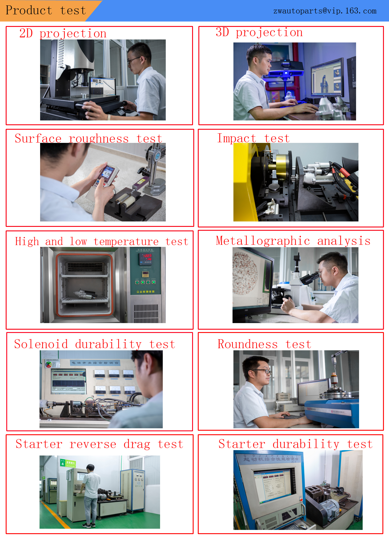 Starter Motor 0986014910 Test equipment