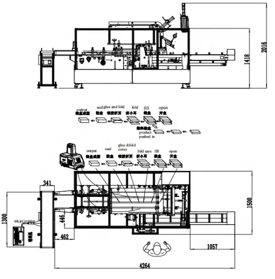 Automatic Cartooning and Case Packaging Machine