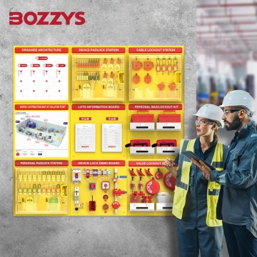 Customizable BOZZYS Lockout Tagout Board for Enhanced Workplace Efficiency