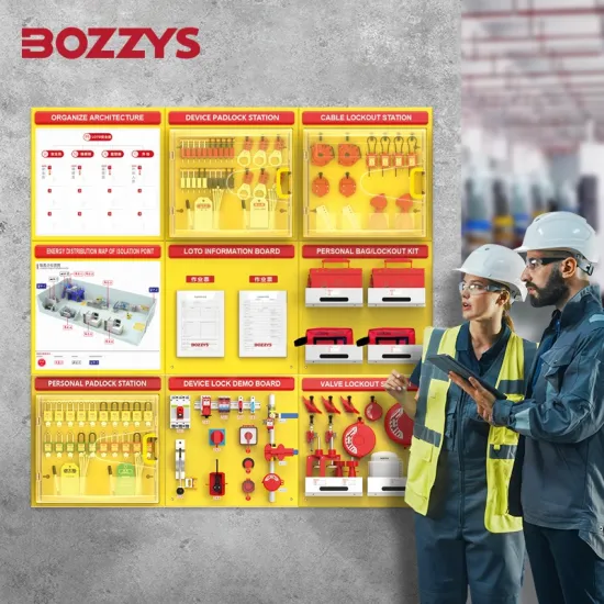 Customizable BOZZYS Lockout Tagout Board for Enhanced Workplace Efficiency