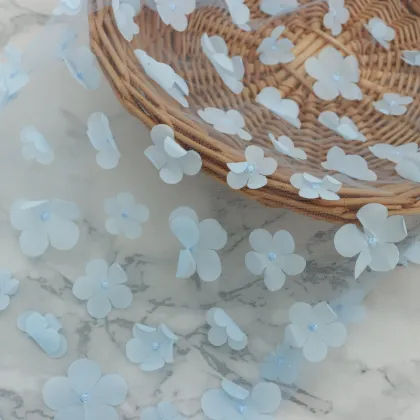 Flower Pattern Nylon Knitted Tulle Fabric