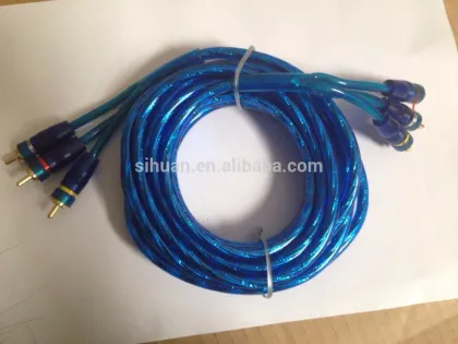 best performance 3r-3r clear pvc jacket RCA cable for car amplifier