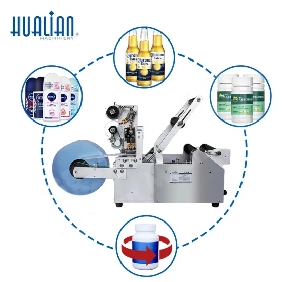 Hualian LM-50T Semi-Automatic Round Bottle Labeling Machine