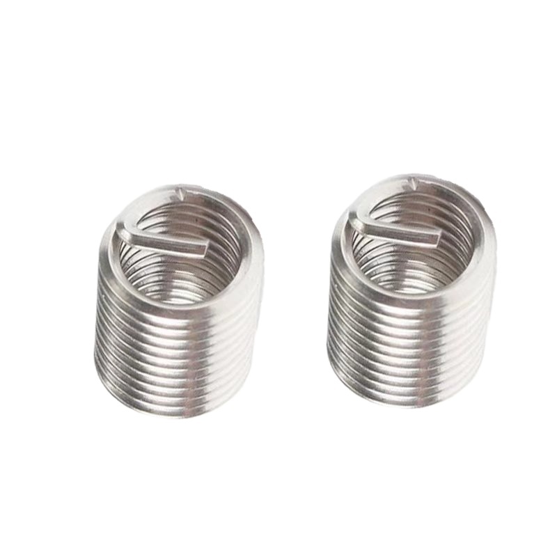 Free-Running Stainless Steel Coils with M2 and M5 Threads Metric Thread Inserts