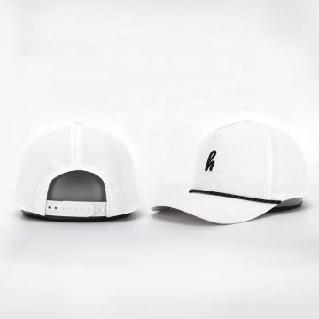 Custom Structured Cotton Curved Brim 5 Panel Golf Caps