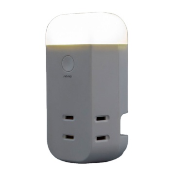 Wall Mount Electrical Surge Protector Power Strip with Night Light