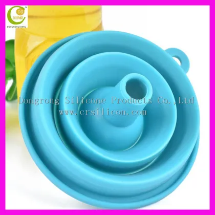 Round Cooking Funnel Wine Hopper Silicone Custom Color Cooking Funnel