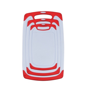 Set di taglienti in plastica PP gratuita BPA - tagliere a 3 pezzi con scanalatura