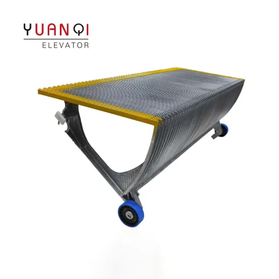 Yellow Plastic Strip Steel Step Escalator Spare Part 1000mm