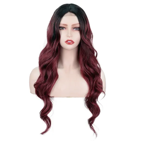 Aisi Hair Long Body Wave Wholesale Products For Natural Red Hair 26 Inch Expression Front Small lace Synthetic Wigs