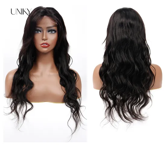 13*6" lace front wig Pre Plucked 6inch Body parting Big deal grade 10A luxury body wave pre plucked human hair lace front wig