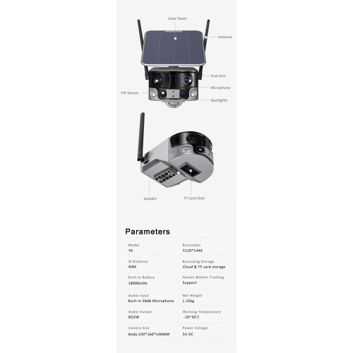 4G CCTV -Kamera mit Solarpanel