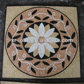 marble mosaic flower pattern