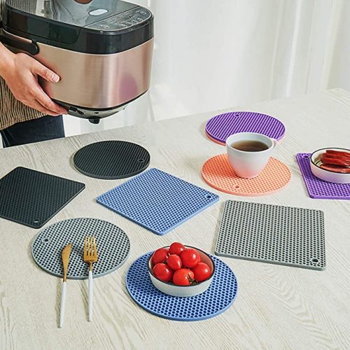 Thảm trivet silicon tùy chỉnh thảm silicon trivet