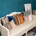 Velvet Cushion Cover Striped Velvet Throw Pillow Living Room Home Cushion Case Factory