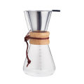 Pour Over Kaffeemaschine mit Bambushülle 600ml