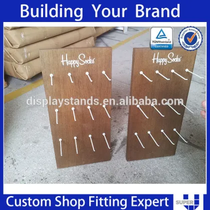 wooden vintage sox pop display socks table stand for retail shop