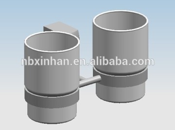 New design contemporary bathroom wall fitting accessories chrome plating brass double tumbler holder