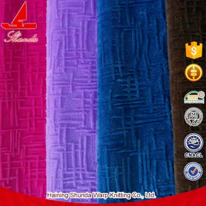 100% Polyester wholesale Royal Blue Velvet Fabric