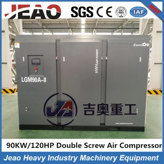 Good Feedback 120HP Heavy Industry Stationary Screw Air Compressor