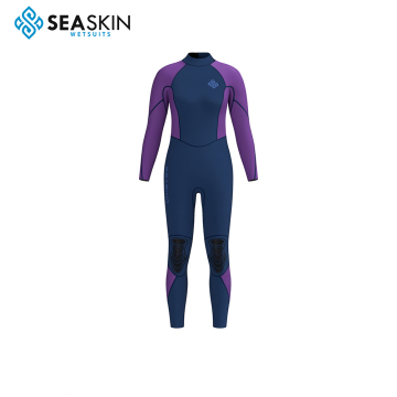 Muta intera da donna Seaskin in neoprene da 3/2 mm con cerniera posteriore - Calda per acque a 20 - 28 ℃ | Per le immersioni subacquee e lo snorkeling