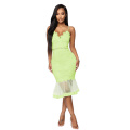 Women'S Lace Mermaid Skirt Sheer Dress