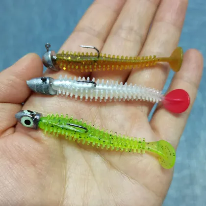 JOHNCOO Soft Bait 60mm 1.2g Soft Artificial Shad Swim Bait Fishing Lure