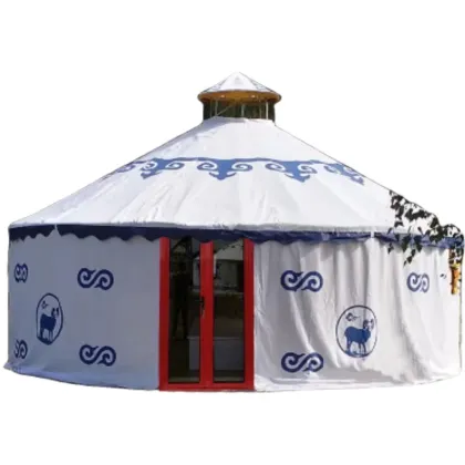 Baked Lacquer 4m White Mongolian Yurt Ger Tents