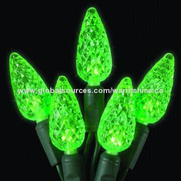 Waterproof String C6 Party Lights, 12V/24V DC Voltage, With CE, FCC, RoHS Marks