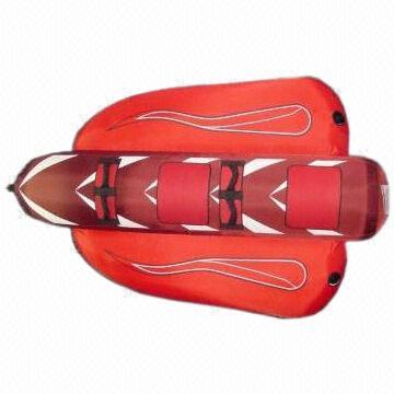 Inflatable Towable/Ski Tube, Made of 0.6to 0.75mm PVC, Customized Orders/OEM Designs are Accepted