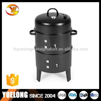 15'' steam smoke charcoal barbecue bbq grill