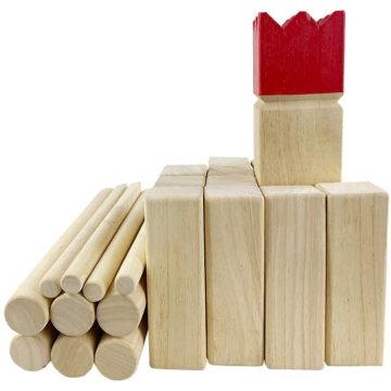 Kubb Viking Xadrez de madeira ao ar livre Gramn set