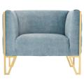 Amerikanischer leichter Luxus -Stoff Rhomboid -Design Single Sofa