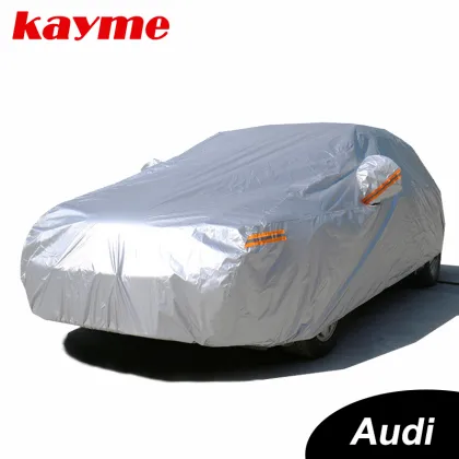 Kayme Waterproof full car covers sun dust Rain protection car cover auto suv protective for audi a4 b6 b7 b8 a3 a6 c5 c6 q5 q7
