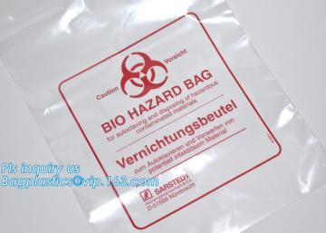 Biohazard Healthcare Bags Specimen bag Specimen Shield bag Shield bag, Lab Transport Bags Lab supplies Bags Red Infectious Waste