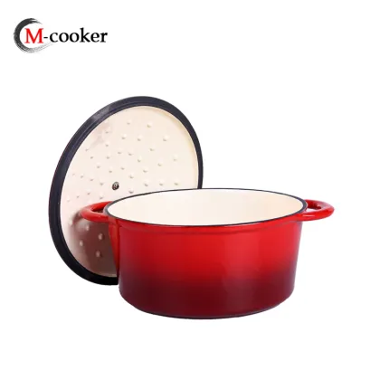 Classic Cast Iron Enamel Kitchen Casserole Pot